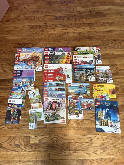 HUGE Lot LEGO Booklets Instructions Harry Potter Disney Star Wars Minecraft Etc.