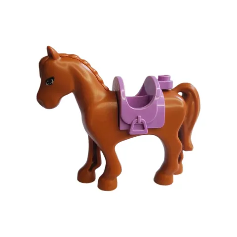  Lego Friends Brown Horse And Purple Saddle
