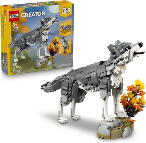 31393 - LEGO Creator 3 in 1 Forest Animals: Gray Wolf - Building Toy