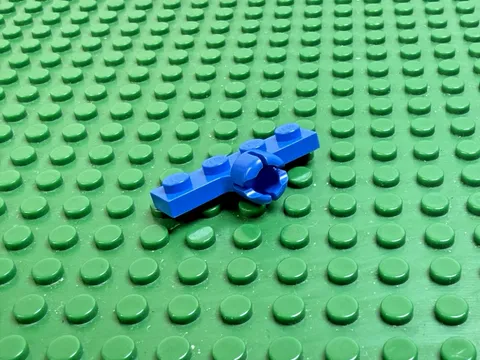 LEGO Blue Modified Plate 1x4 w/Tow Ball Socket 4 Slots Short 6586 2234 #3183c