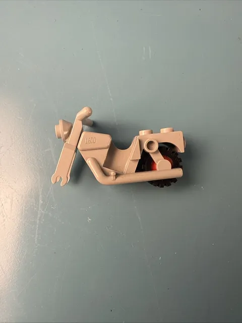 LEGO Motorcycle 4480c01 Grey Red rim Town City Sets 1980's-'90's