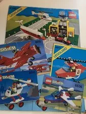 5 Lego Instruction Manuals Only City Airport 6392 Airplane Helicopter 6657 6615