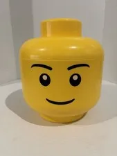 Lego Storage Head Large Store Case Yellow Big Container #4032 2012 Vintage