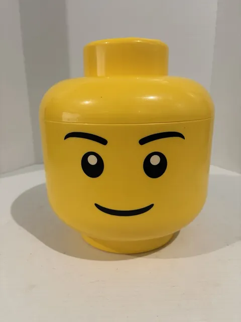 Lego Storage Head Large Store Case Yellow Big Container #4032 2012 Vintage