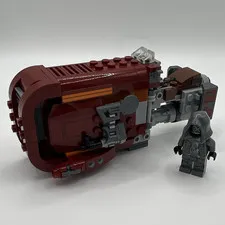 Lego Star Wars Rey’s speeder mostly complete set with  instructions and one fig.