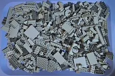 500 Pc Lot Lego Light & Dark Bluish Gray Bulk Parts~Bricks, Plates, & Specialty