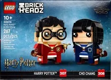 LEGO BrickHeadz Harry Potter & Cho Chang 40616 Quidditch 267 Pieces NEW Sealed