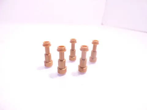 5 LEGO minifigure utensil telescopes Metallic Gold 64644