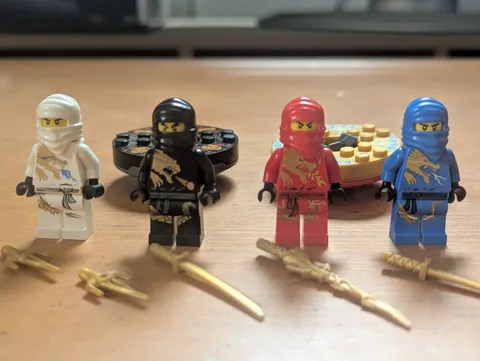 Lego Ninjago DX Kai DX Jay DX Cole & DX Zane Minifigure njo0016 njo0015