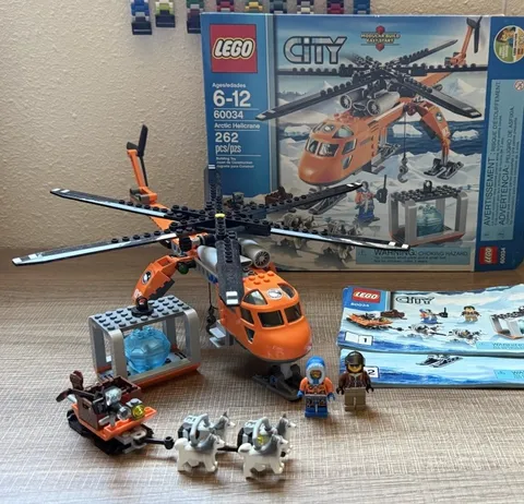 LEGO 60034 CITY: Arctic Helicrane 100% Complete + Box EUC!!