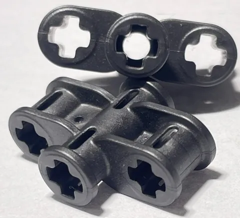LEGO® 11272 Technic, Axle Connector 2 x 3 Quadruple Pearl Dark Gray Quantity 2