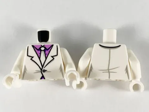 LEGO® Part 973pb3745c01 - Torso Suit, Medium Lavender Shirt - Joker