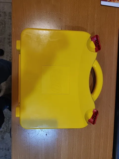 LEGO Yellow Hard Plastic Carrying Carry Case Storage Box with Handle