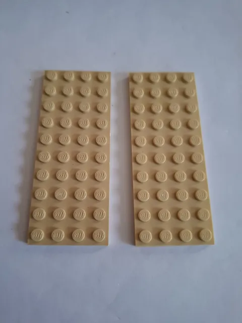 No 417 2x Lego plate 4x10.  3030 Beige