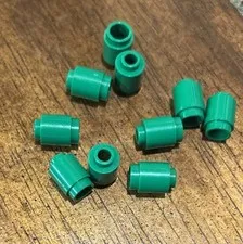 LEGO Parts 3062b Lot 10 Brick Round 1x1 Open Stud Green