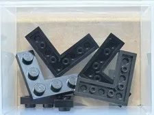 LEGO Parts - Black Plate 3 x 3 Corner - No 77844 - QTY 5