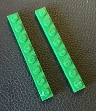 Lego 1x8 Plate Lot 2 Part #3460 Green Replacement Pieces