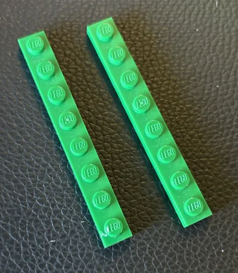 Lego 1x8 Plate Lot 2 Part #3460 Green Replacement Pieces