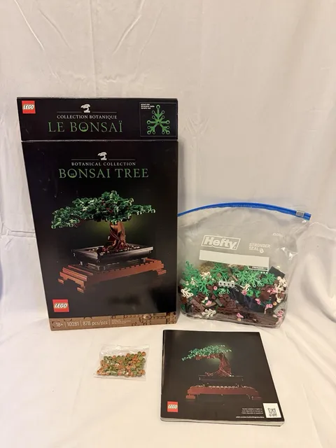 LEGO Bonsai Tree 10281 Botanical Collection 878pc Opened Box w/ Manual Used
