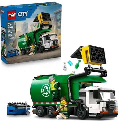 Lego City 60495 Recycling Truck 434 Pcs 9+ Kids Present New Sealed Garbage Truck