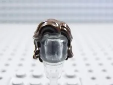 LEGO Dark Brown Mid-Length Hair Wavy w/ Part Minifig BG