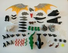 Lego Lot Of Animals & Parts Polar Bear Croc Orca Monkey Scorpion Dinosaur Dragon