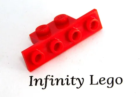 8 LEGO Red Bracket 1 x 2 - 1 x 4 (2436 10201) Modified Plate - (8 Pieces)
