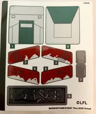 LEGO STICKER SHEET 75312 BOBA FETT'S STARSHIP (Slave 1) from set New