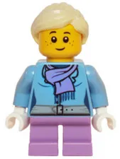 LEGO: Medium Blue Jacket Purple Scarf (hol066)