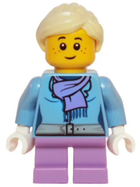 LEGO: Medium Blue Jacket Purple Scarf (hol066)