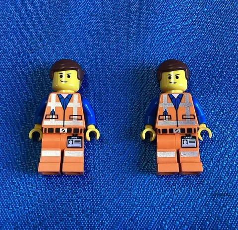 The LEGO Movie Emmet Minifigure, Lot of 2