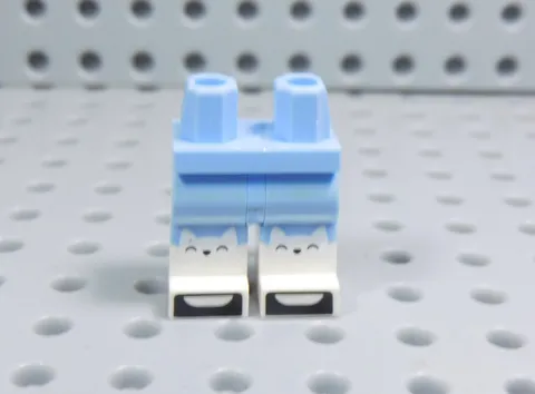 LEGO Bright Light Blue Legs Pants Printed Minifig Cat Socks AY