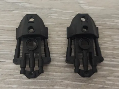 Lego 53543 Black Bionicle Toa Inika Thigh Cover Replacement Piece Part Lot Of 2