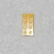 LEGO Vintage Error - (x1) Old Font Logos Out Alignment Brick 2x4 Yellow 3001old