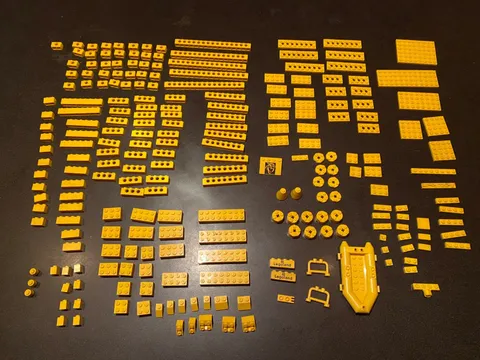Vintage 70`s 80`s Lego Yellow Bricks, Plates, Etc From Space, City Technic Etc.
