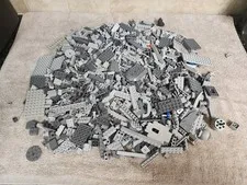  Bulk Lot Of 1000 Miscellaneous  Lego Pieces ( Shades Of Gray ) (C)