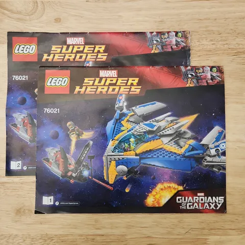 LEGO Marvel Instruction Manual 76021 Guardians of Galaxy Book 1 & 2 No Bricks