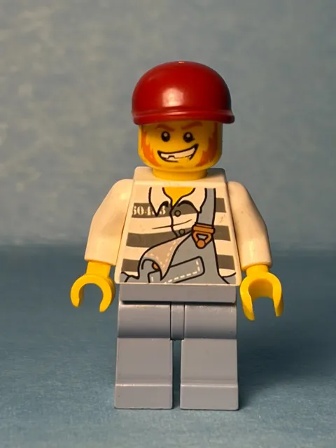 LEGO City Police Minifig cty0265 - Jail Prisoner - Scratches/No Cracks