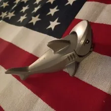 Lego Shark With Printed Eyes Mini Figure Dark Grey For Kids Toys Animal