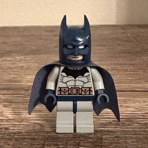 LEGO Batman Minifigure with Dark Blue Cowl Helmet & Cape.