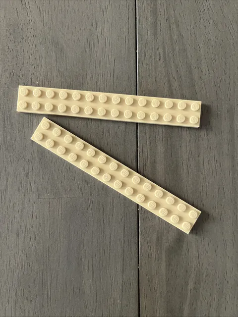Lego 4282 Tan Plate  2x16 - 2 Pieces