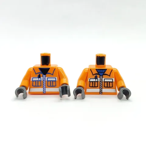 Lego Inverted Construction Worker Torso Misprint Error Test Print Prototype
