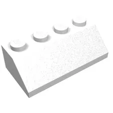 LEGO Part 3037 - White Brick Sloped 45° 2 x 4