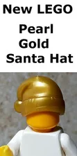 New LEGO Santa Hat GOLD Golden Pearl Nightcap Holiday Christmas BEST DAD Rare