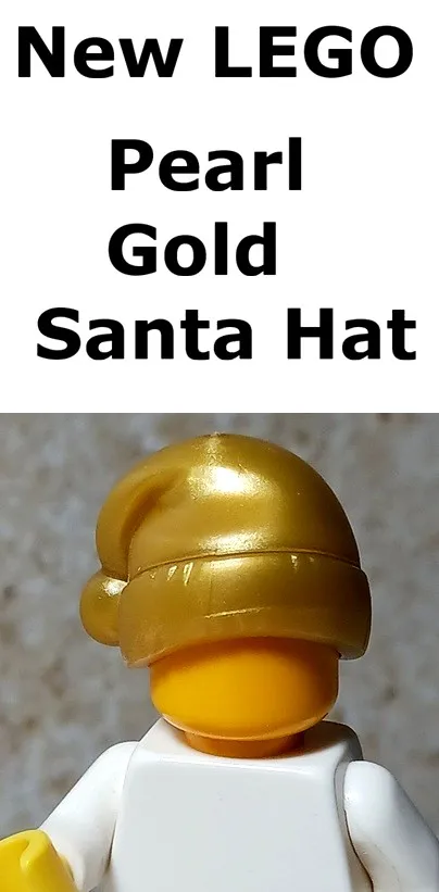 New LEGO Santa Hat GOLD Golden Pearl Nightcap Holiday Christmas BEST DAD Rare