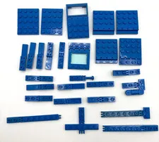 LEGO lot 28 pair Vintage blue hinge specialty modified piece Castle Pirate Space