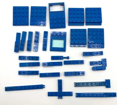 LEGO lot 28 pair Vintage blue hinge specialty modified piece Castle Pirate Space