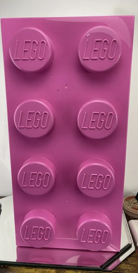 LEGO Light Pink 8-Stud Stackable Storage Brick  RARE
