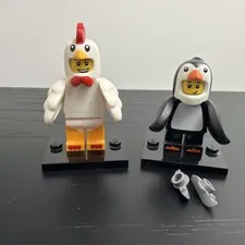 Lego CHICKEN SUIT GUY Series 9 71000 and PENGUIN BOY Series 16 71013 CMF