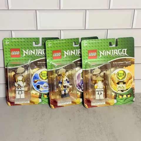 LEGO Ninjago Articulated Figure Lot Zane Sensei Wu Bonezai Sealed 2011 Rare